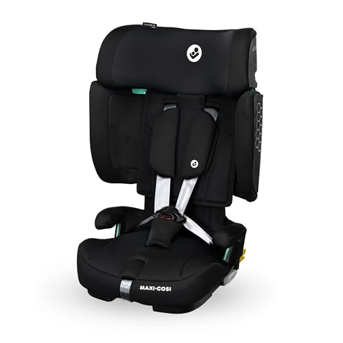 Maxi-Cosi Nomad XL Plus, Mitwachsender Kindersitz 9-36kg, 15 Monate - 12 Jahre, 76-150cm, Klappbarer Kinderautositz, Ultrakompakt & Leicht, G-CELL Seitenaufprallschutz, Reisetasche, Authentic Black