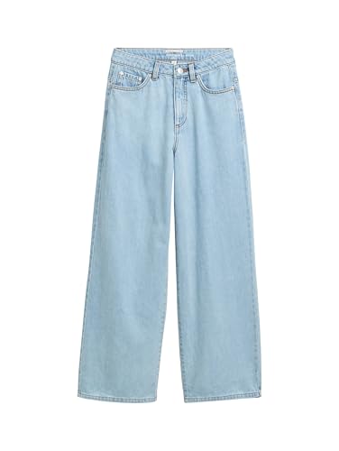 Tom Tailor Mädchen Kinder Wide Leg Fit Jeans, 10111 - Clean Bleached Blue Denim, 140