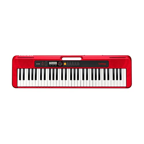 Casio Casiotone CT-S200RD Keyboard mit 61 Standardtasten, 400 Sounds & 77 Begleitrhythmen, rot
