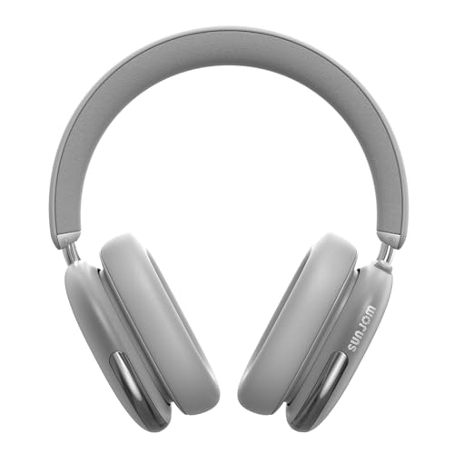 Freepods 120H Spielzeit Bluetooth ANC/ENC Over-Ear-Kopfhörer Aktive Geräuschunterdrückung drahtlos, Kopfhörer mit integriertem Mikrofon TC Aufladen für Anrufe Reisen Sport Fitnessstudio (Silber)