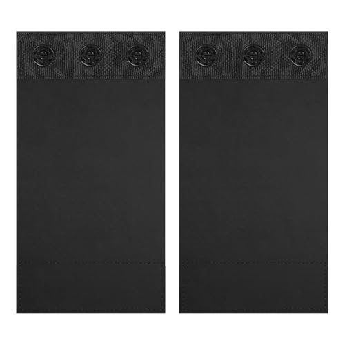 Xingch Body Damen verlängerndes, weiches und komfortables Design mit Druckknöpfen | Fügt enger Kleidung mehr Länge hinzu | Abnehmbar und waschbar (schwarz, Drei Knöpfe)