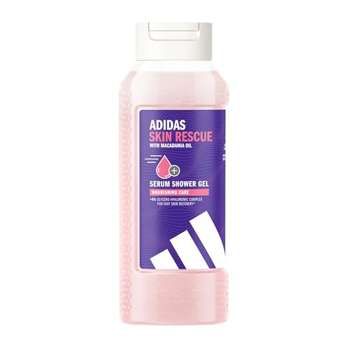 adidas Active Skin & Mind Skin Rescue Duschgel für Frauen, feuchtigkeitsspendende Körperpflege für schnelle Hautregeneration, 250ml