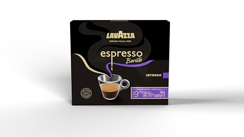 Lavazza, Espresso Barista Intenso, Kaffeesatz 2 x 250 g, ideal für Mokkaköpfe, mit aromatischen Noten von Kakao und Holz, Arabica und Robusta, Intensität 9/10, mittlere Röstung