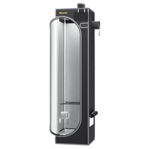 Bloomint Growzelt 40 x 40 x 160 cm Anbauzelt, Stabiler Stoff, Hochreflektierendes Diamantmuster Grow Tent