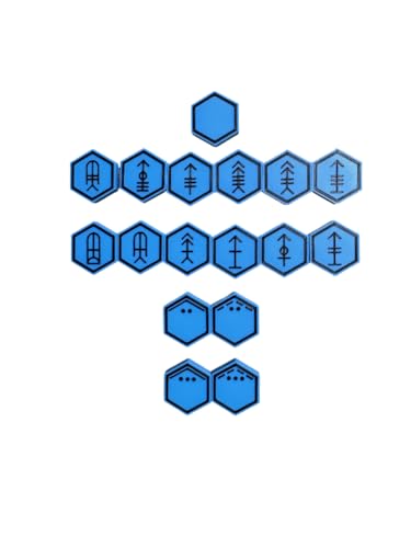 Magnetische Taktische Symbole Sets - NATO/Bundeswehr Lagebild Marker für Ausbildung, Planspiele & Sandkastendarstellung (Freund - Personen/Schützen)