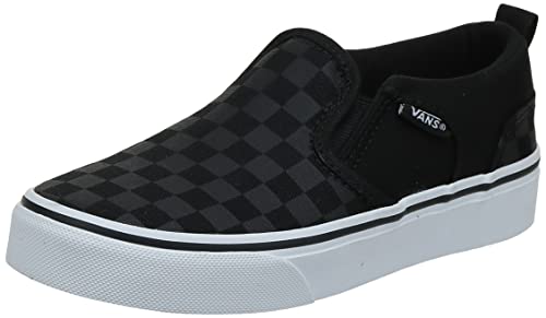 Vans Unisex Asher Sneaker, Checker Black Black, 38 EU