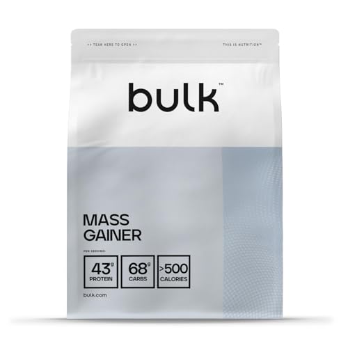 Bulk Complete Mass Gainer | Zimt-Getreide-Milch | 1kg | 45g tein und 5g BCAAs Portion | Hochkalorisches Mass Gainer | Unterstützt Muskelaufbau | Leicht mischbar | Leckere Geschmacksrichtungen