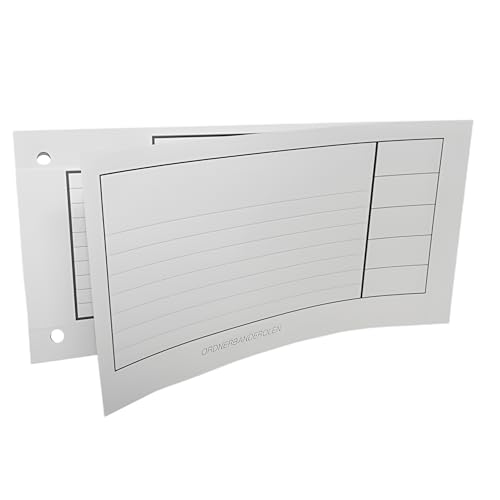 PaperXpert Ordnerbanderolen weiß | Vorgangs- & Dokumentenablage für Akten-Ordner | Beschreibbare Oberfläche | Papier 100 g/qm | 250 Stück | Premium Markenqualität – Made in Germany