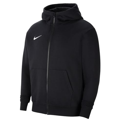 Nike Unisex Kinder Y Nk Flc Park20 Fz Hoodie Sweatshirt, Black/White, L/147-158 EU