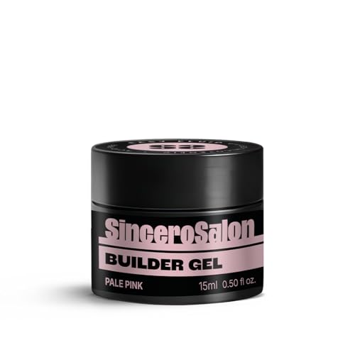 SINCERO SALON Easy Fluid Aufbaugel für Gelnägel - Pale Pink - TPO-frei - Farbgel für Gelnägel - Ideal UV Gel für Nagelverlängerungen Korrekturen French Manicure - Nail Art - Builder Gel für Nägel 15ml