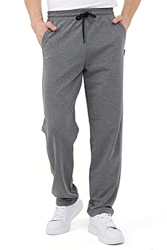COMEOR Jogginghose Herren Baumwolle Sweathose - Lange Sport Hose Herren - Jogger Trainingshose Herren, Relaxing Hose (Dunkel grau, 2XL)
