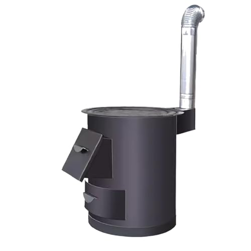 Zeltofen Holzofen Rauchfreier Holzofen, Stabile und Stabile Stahlkonstruktion, Multifunktionaler Holzofen für Zelte, Camping, Picknicks, Wandertouren(30 * 36cm)
