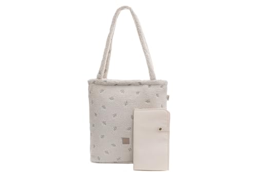 Jollein Wickeltasche Shopper - Teddy Lovely - 100% Polyester - Kinderwagentasche - Babytasche Multifunktional