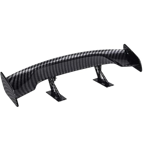 Mini Schwanz Spoiler Flügel - Universal Heckflügel-Dekoration ohne Perforation für Auto Stabilität - Carbon Finish