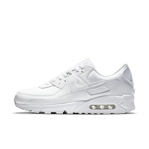 Nike Herren AIR MAX 90 LTR Sneaker, White/White-White, 44 EU