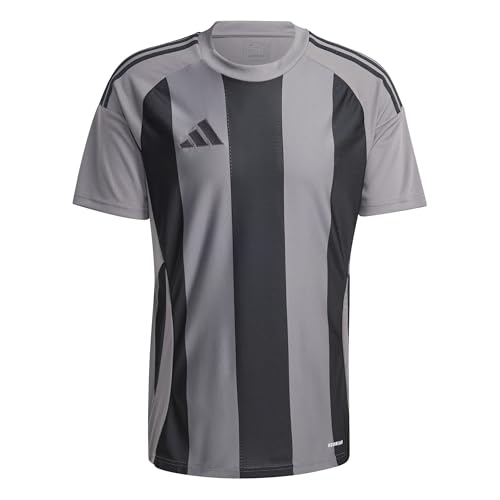 Adidas Men's Striped 24 Jersey, Team Grey Four/Black, 3XL