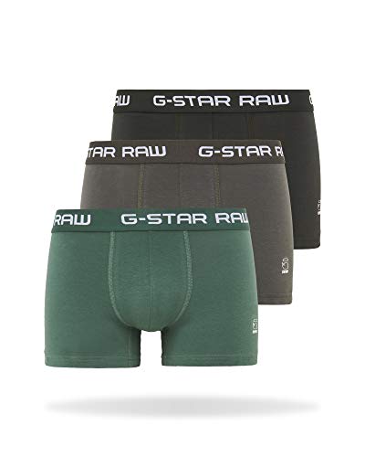 G-STAR RAW Herren Classic Trunk Color 3-Pack, Mehrfarben (gs Grey/Asfalt/Bright Jungle D05095-2058-8529), L