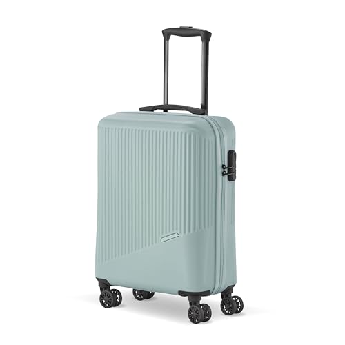 Travelite Handgepäck Trolley klein, Bali, 55x39x20 cm, 2,5 kg, Kratzfeste Hartschale, mit 4 Doppelrollen & Zahlenschloss – Koffer passend für Condor, Ryanair, easyJet