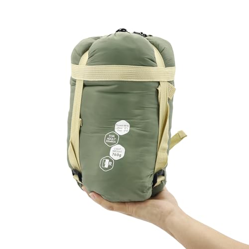NewDoar Ultraleichter Rucksack-Schlafsack – 10–21 °C, 0,7 kg, wasserdicht und maschinenwaschbar, 2-Wege-Reißverschluss für Teenager, Paare, Frauen, Männer, kompakt zum Wandern/Camping (Größen M/L)
