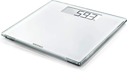 Soehnle digitale Personenwaage Style Sense Comfort 100, große, starke und extraflache Personen Digitalwaage, formschöne Waage mit LCD-Anzeige