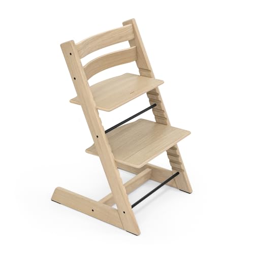 Tripp Trapp Stuhl von Stokke, Oak Natural – Verstellbarer, anpassbarer Stuhl für Kleinkinder, Kinder & Erwachsene – Praktisch & ergonomisch – Gefertigt aus Eichenholz