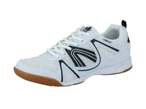 Lico Herren Fit Indoor Hallenturnschuh, Weiß Marine, 43 EU