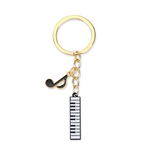 Schlüsselanhänger Mit Noten Und Klaviertasten, Der Glücksbringer Für Musikliebhaber, Ideal Als Personalisiertes Geschenk Für Frauen, Zur Einschulung, Zu Weihnachten Oder Als Geburtstagsgeschenk