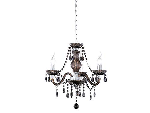 Reality Leuchten R11073002 Kronleuchter, Ex kl. 3x E14, Schwarz, 3-flammig