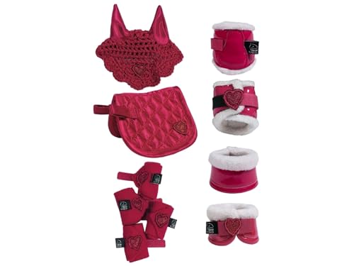 HKM Cuddle Pony Reitset Rot Einheitsgröße