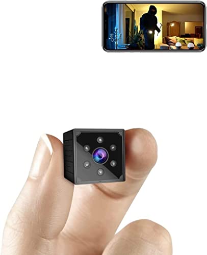 AOBOCAM Mini Kamera,1080P HD WLAN(2,4 GHz) Kamera Überwachung Innen Mini Überwachungskamera Live Übertragung Handy App mit Bluetooth mit Bewegungsmelder für Startseite Büro Sicherheit
