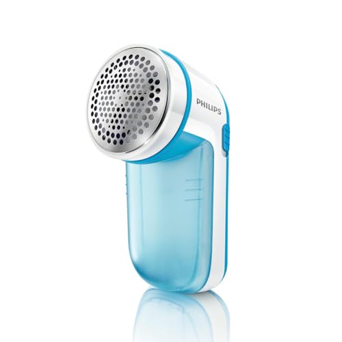 Philips Fusselrasierer – Fusselentferner für Kleidungsstücke, geeignet für alle Textilien, 2 Höheneinstellungen, batteriebetrieben (2x AA-Batterien inkl.), blau (GC026/00)