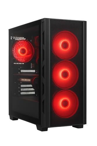 Gaming PC Ryzen 7 5700X 8X 4.6 GHz, 32 GB DDR4 RAM High Speed, 1TB M.2 SSD, RTX 5060 8GB, Win 11 Pro - GamerPC für 1080P