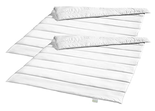 Bodyprotect Ecoline 2er Set Bettdecken 135 x 200 cm, medium Ganzjahresdecken, Bettwaren Set aus 100% Mikrofaser, waschbar, Allergiker geeignet, Steppdecke, weiß