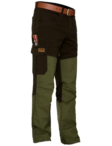 La Chasse® Hundeführer-Durchgehhose Survival Jagdhose Herren Oliv/grün mit Cordura®-Besatz Jägerjeans (DE/NL/SE/PL, Numerisch, 56, Regular, Regular, Oliv (Grün))