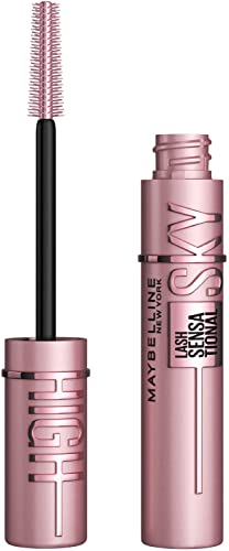 Maybelline New York Sky High Schwarze Wimperntusche für extrem lange Wimpern und Volumen, Lash Sensational Sky High Mascara, Farbe: Very Black, 7,2 ml