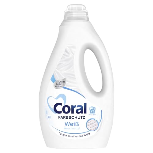 Coral Farbschutz Weiß Waschmittel Flüssigwaschmittel für länger strahlendes Weiß 23 WL