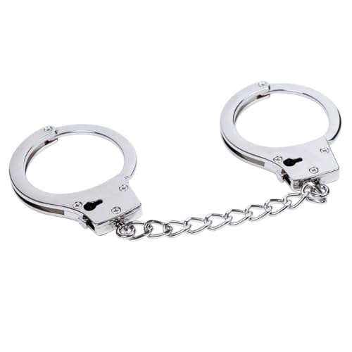 HOUSON Handschelle aus Stahl， Heavy Duty Sicherheitshandschellen robuste Standard Handfesseln