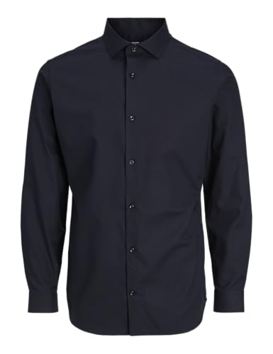 JACK & JONES Herren Freizeit Hemd JPRBLAPARKER Slim Fit Schwarz Blau XS-XXL, Größe:L, Farbe:Black Slim FIT 12227385