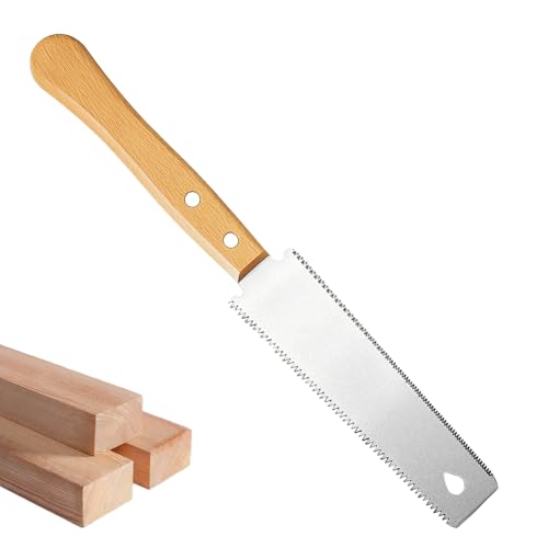 KAIYAYA Japansäge Handsäge Holz 11/17 TPI Zweischneidig Zugsäge 150mm Sägeblatt Japanische Säge Japan Säge Feinsäge Holz Dübelsäge Handsägen Bündigschnittsäge für Handwerk Hobby DIY Garten Trim Saw