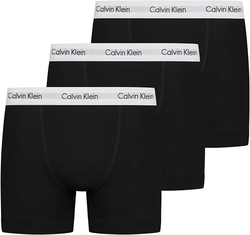 Calvin Klein Herren Boxershorts Low Rise TRUNK, 3er Pack U2664G, Ohne Eingriff, Mehrfarbig ( Schwarz (001 Black) ) - Large