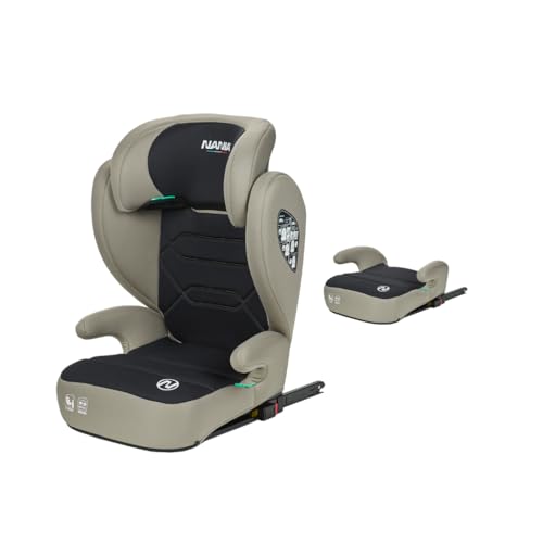 Nania Bogota 2 in 1 I-SIZE Kindersitz 15-36kg, Kinderautositz mit Isofix, Gruppe 2/3, 100-150 cm, Einstellbare Rückenlehne und Kopfstütze, mit Seitenschutz, Isofix oder Sicherheitsgurt