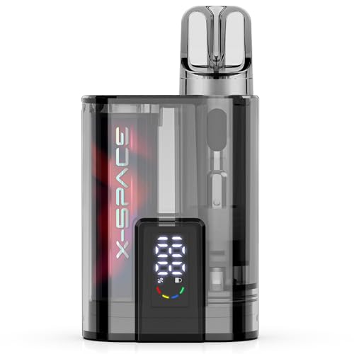 X-SPACE Vape Pod System, E Zigarette Starterset, 400mAh, Vape Pod fur Starter, Vape Pod 2ml-1.2ohm Mesh Pod