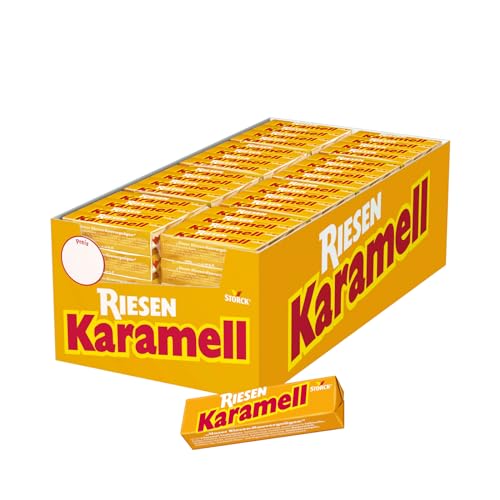 Karamell RIESEN – 48 x 116g Stange – Karamellkaubonbons mit intensivem Karamellgeschmack