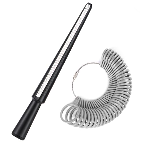 Ringmaßstab Kalibrierer Ringgrößenmesser, Ring Sizer Messwerkzeug Größenstandard UK/EU/USA| Professionelles Schmuckmesswerkzeug für Verlobungsringe, Eheringe & Schmuckherstellung