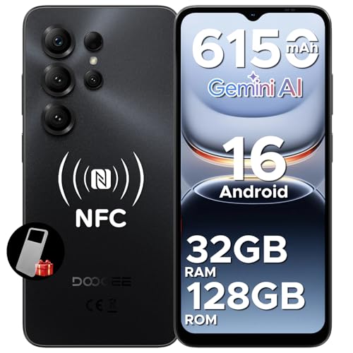 DOOGEE Note56X Pro Handy Ohne Vertrag Android 16 Mit Gemimi AI, 6150mAh, 32GB+128GB/2TB, 6.56
