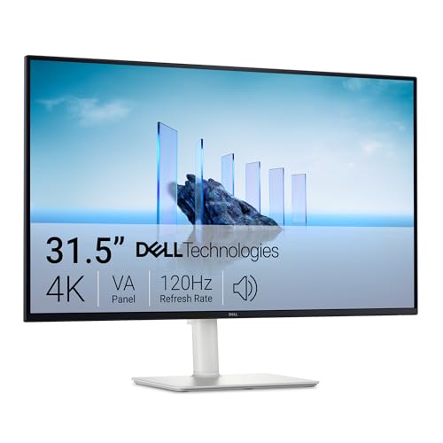 Dell 32 Plus Écran PC - S3225QS, 4K UHD (3840x2160), 120Hz, VA, 4ms, AMD FreeSync Premium, 95% DCI-P3, HDR10, Réglage en Hauteur, Haut-parleurs intégrés, DisplayPort, 2 HDMI, Garantie 3 Ans