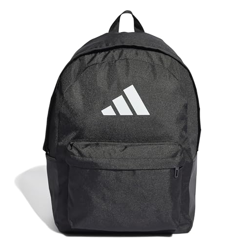adidas Unisex Classic 3BARS Backpack, Black / White, One Size