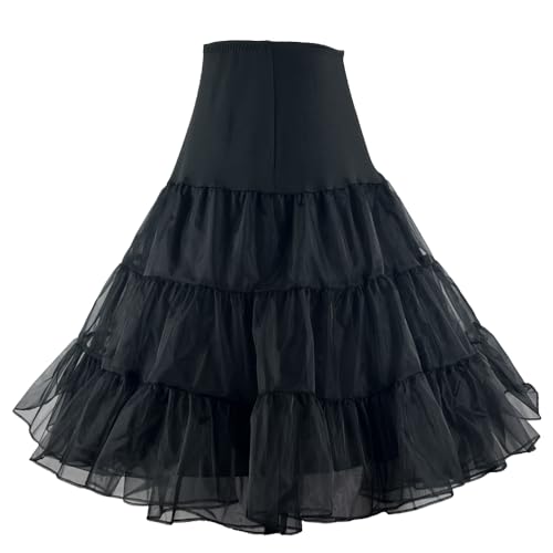 RULTA 50er Jahre Frauen Retro Petticoat Unterrock Vintage A-Linie Crinoline Halb Slips Rockabilly Tutu Rock