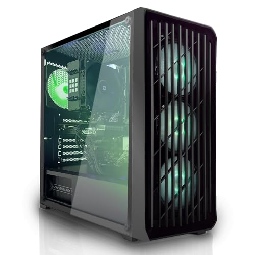 SYSTEMTREFF Gaming PC AMD Ryzen 5 5500 6x4.2GHz | Nvidia RTX 3050 6GB DX12 | 1TB M.2 NVMe | 16GB DDR4 RAM | Windows 11 | WLAN Desktop Computer Rechner für Gamer, Zocker & Streamer