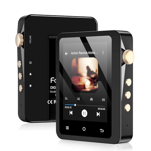 Fanvace HiFi MP3-Player mit Bluetooth 5.3, verlustfreier DSD-High-Resolution-Digital-Audio-Musikplayer, tragbarer 64-GB-Audio-Player mit 2,8-Zoll-Touchscreen, unterstützt bis zu 256 GB